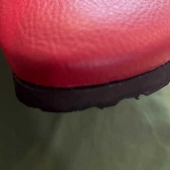Birkenstock ladies red leather slip on clogs size 41 (10) ladies (8) men - Picture 5 of 11